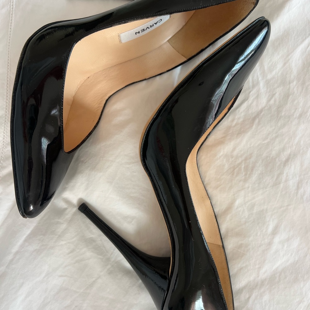 Carven Black Patent Leather Pumps
